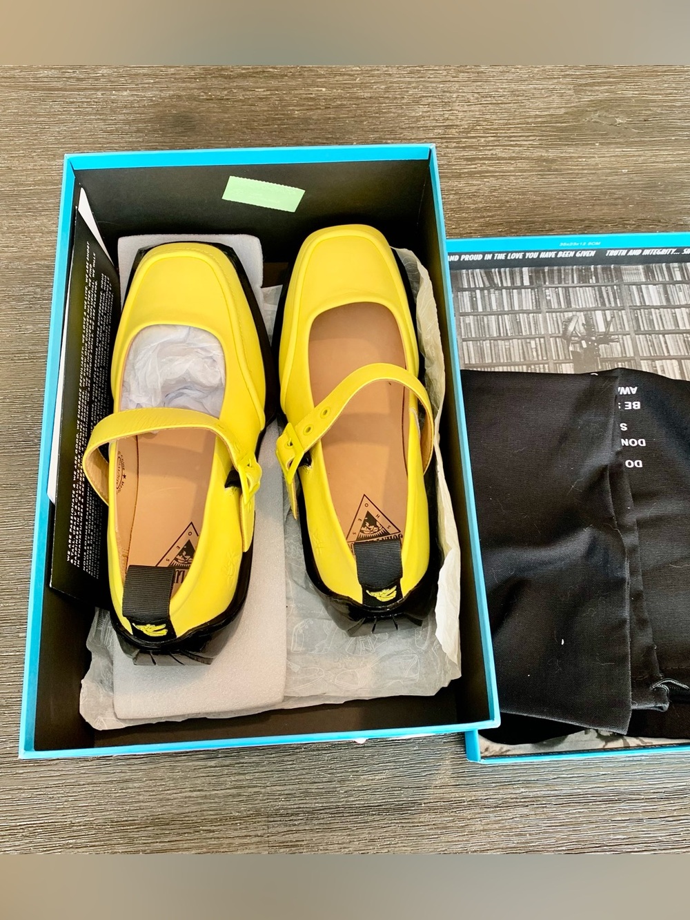 John Fluevog Tayler Yellow Mary Jane Loafers